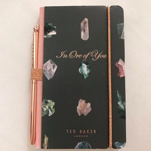Ted Baker rose gold notebook with pen
